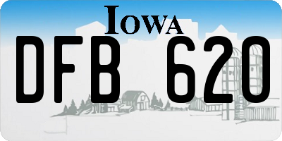 IA license plate DFB620