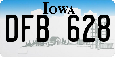 IA license plate DFB628