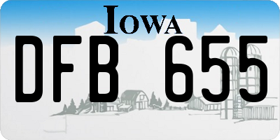 IA license plate DFB655