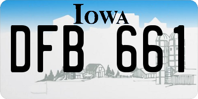 IA license plate DFB661