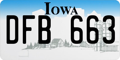 IA license plate DFB663