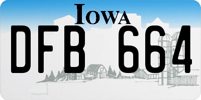 IA license plate DFB664