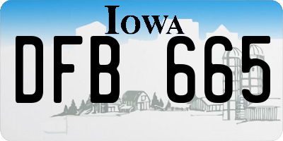 IA license plate DFB665