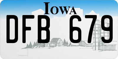 IA license plate DFB679