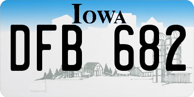 IA license plate DFB682