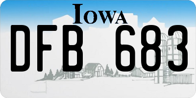 IA license plate DFB683
