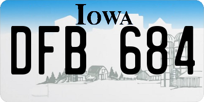 IA license plate DFB684