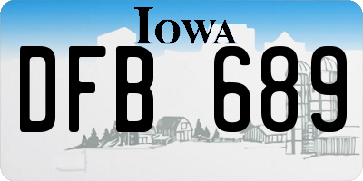 IA license plate DFB689