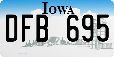 IA license plate DFB695