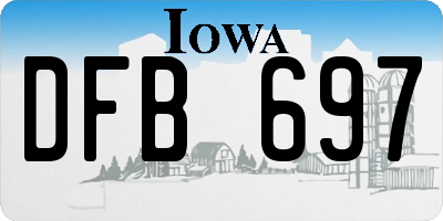IA license plate DFB697