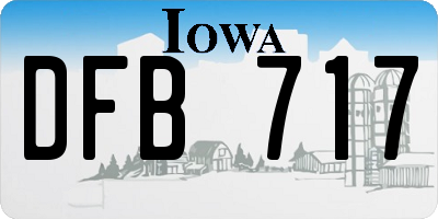 IA license plate DFB717