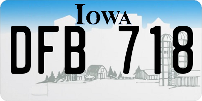 IA license plate DFB718