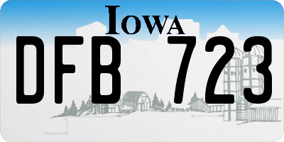 IA license plate DFB723