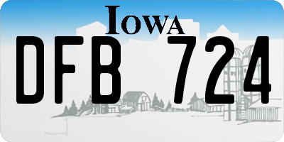 IA license plate DFB724