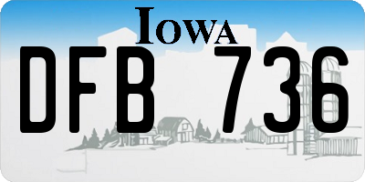 IA license plate DFB736