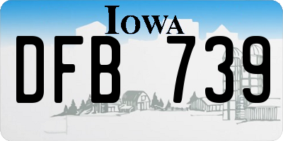 IA license plate DFB739