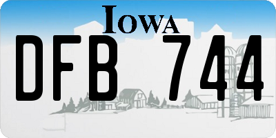 IA license plate DFB744