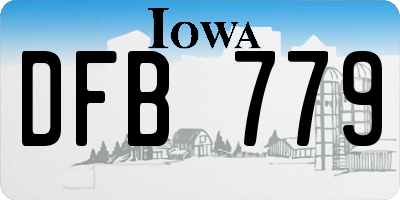 IA license plate DFB779