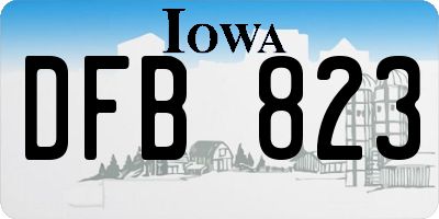 IA license plate DFB823