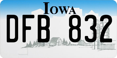 IA license plate DFB832
