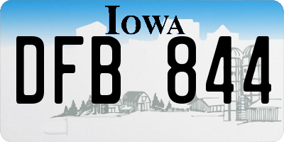 IA license plate DFB844