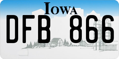 IA license plate DFB866