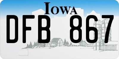 IA license plate DFB867