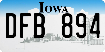 IA license plate DFB894