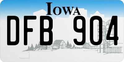IA license plate DFB904