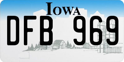 IA license plate DFB969