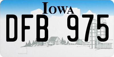 IA license plate DFB975
