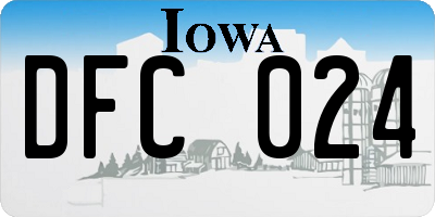 IA license plate DFC024