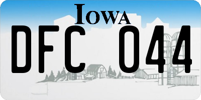 IA license plate DFC044