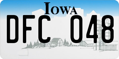 IA license plate DFC048