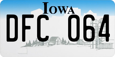 IA license plate DFC064
