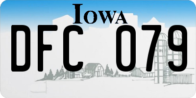 IA license plate DFC079