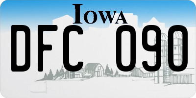 IA license plate DFC090