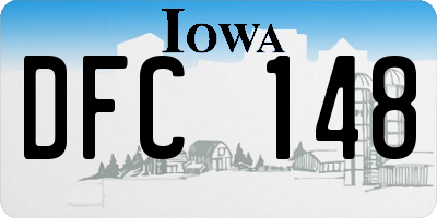 IA license plate DFC148