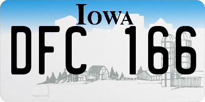 IA license plate DFC166