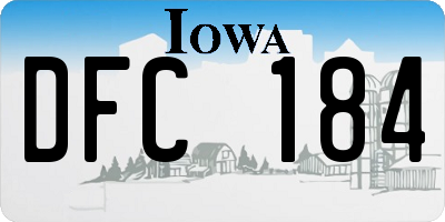 IA license plate DFC184