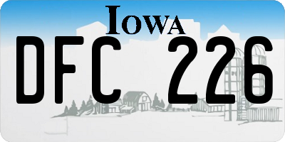 IA license plate DFC226