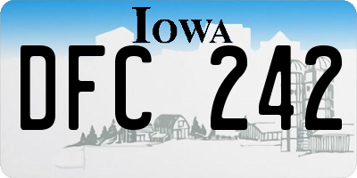IA license plate DFC242