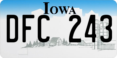 IA license plate DFC243