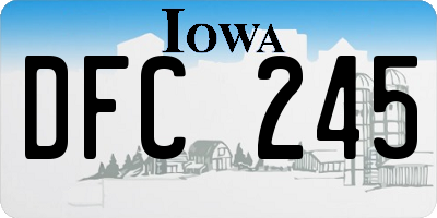IA license plate DFC245