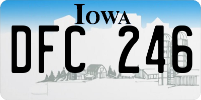IA license plate DFC246