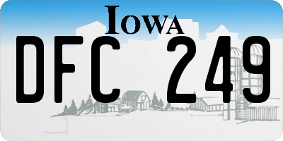 IA license plate DFC249