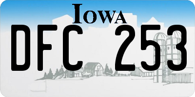 IA license plate DFC253