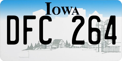 IA license plate DFC264