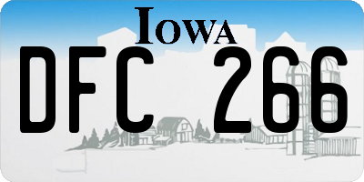 IA license plate DFC266