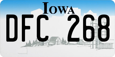 IA license plate DFC268
